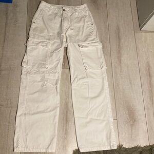 Bershka medium rise cargo straight